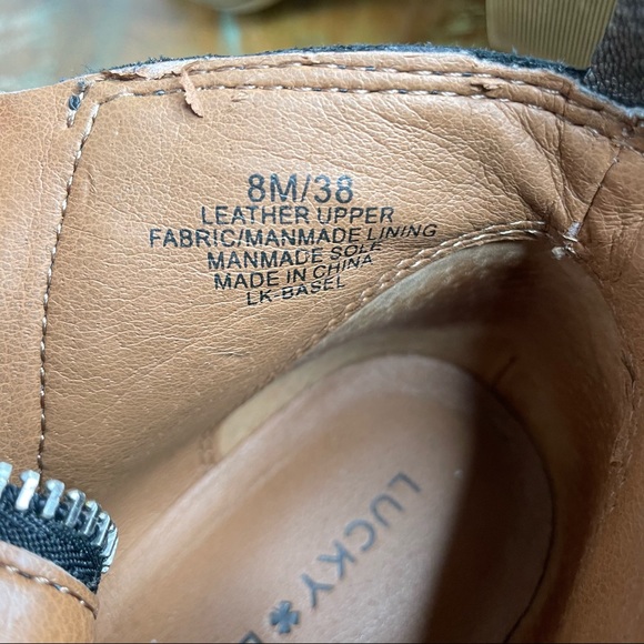 LUCKY BRAND Metallic Basel Ankle Bootie Double Zip Women’s size 8 - Picture 6 of 6